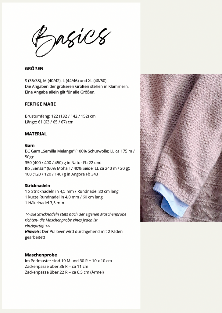 DER WARME OHNE FARBE - Strickanleitung zum Herunterladen