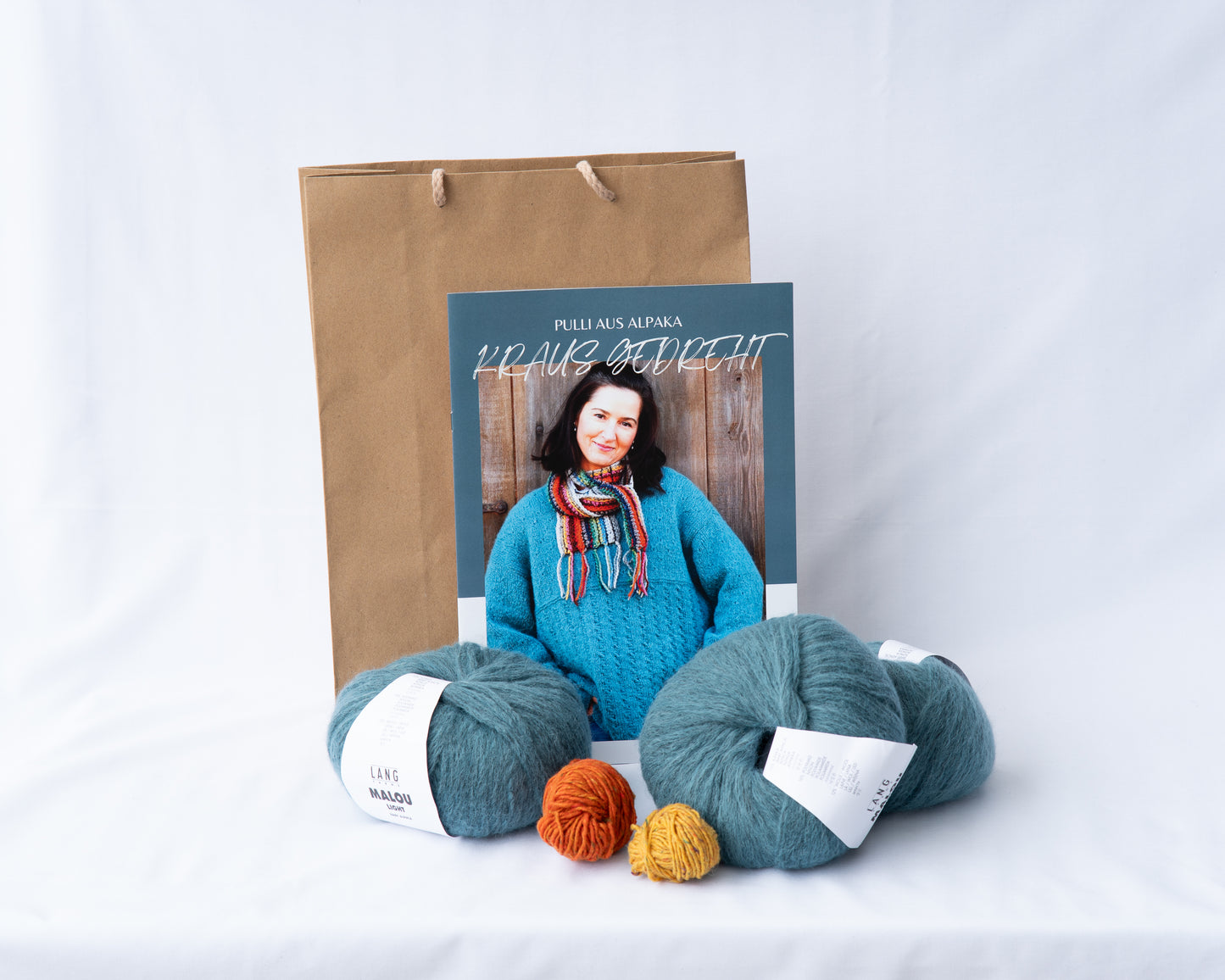Kraus gedreht - Wollpaket mit Strickanleitung