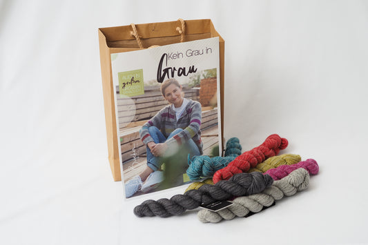 "KEIN GRAU IN GRAU – LIGHT" Wollpaket mit Strickanleitung